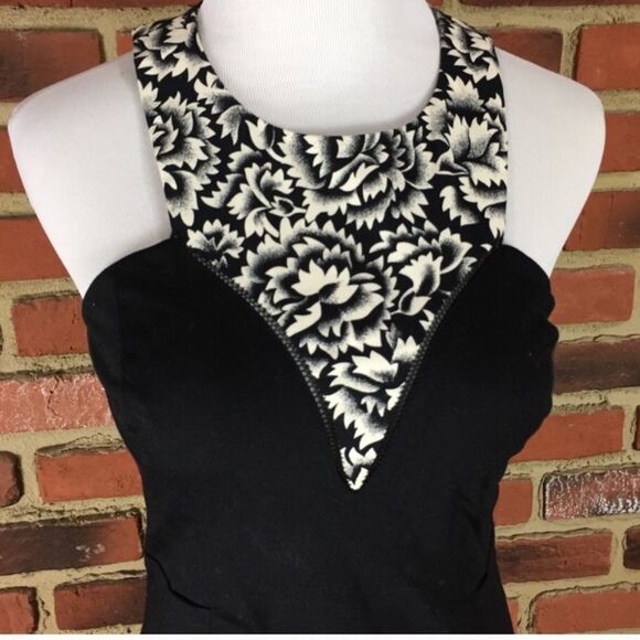 French Connection Black Dress Sz 2 Little Black Dress Racerback Dress - Picture 3 of 7